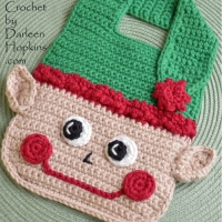 christmas-elf-baby-bib-crochet-pattern-by-darleen-hopkins #CbyDH