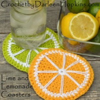 Lime and Lemonade coasters crochet pattern