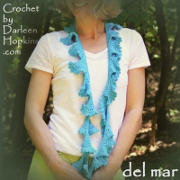 del mar crochet scarf pattern by Darleen Hopkins #CbyDH