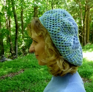 Stars and Flowers Slouch Hat crochet pattern by Darleen Hopkins