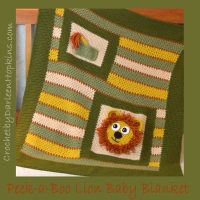 Lion baby Blanket crochet pattern
