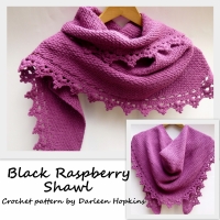 Shawl, Black Raspberry crochet pattern by Darleen Hopkins