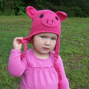 Oink! Pig Hat crochet pattern by Darleen Hopkins