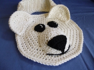 Polar Bear crochet bib pattern