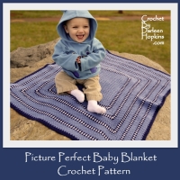Crochet pattern, baby blanket Picture Perfect
