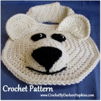 Polar Bear Drool Bib Crochet Pattern