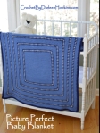 Crochet pattern for baby blanket by Darleen Hopkins, Picture Perfect #CbyDH
