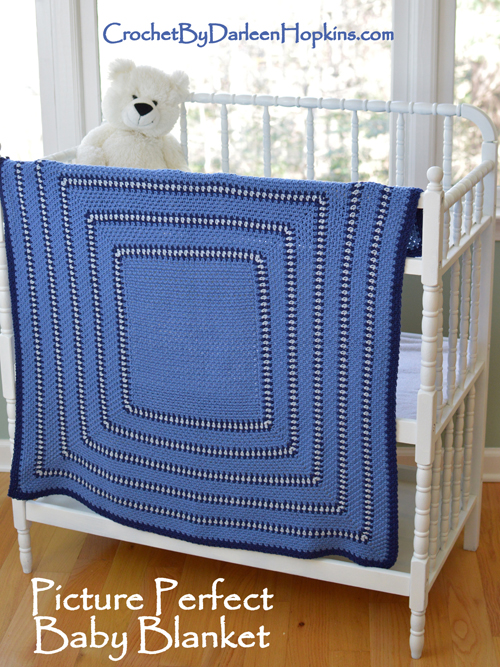 Crochet baby blanket pattern by Darleen Hopkins #CbyDH
