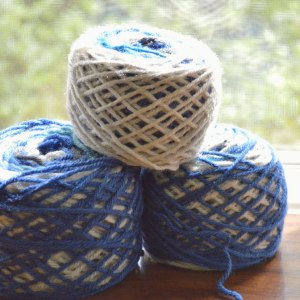 Magic balls of yarn made with yarn scraps