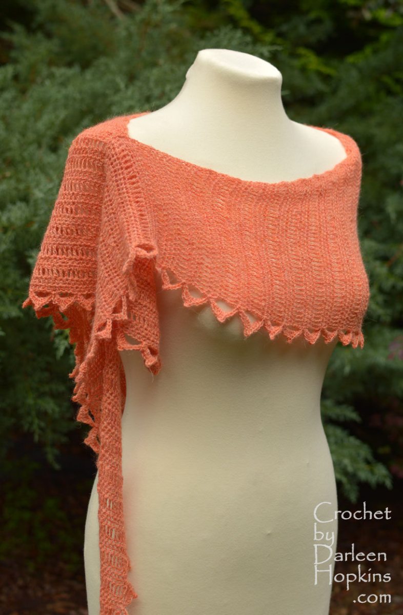 Moxie crocheted shawl pattern by Darleen Hopkins #CbyDH