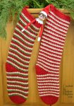 Elf socks Christmas stockings crochet pattern by Darleen Hopkins