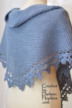 It's a crocheted shawl, not knit! How to explain the difference between knit and crochet.