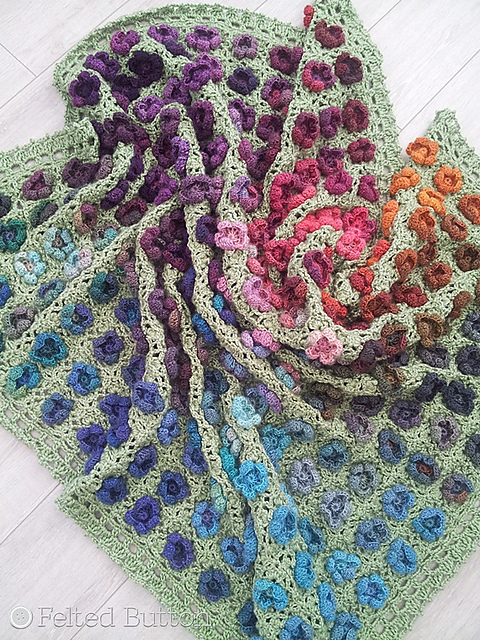Monet's Garden Throw, crochet pattern by Susan Carlson