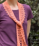 Tiffany Scarf in fingering weight yarn crochet pattern by Darleen Hopkins