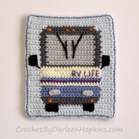 crochet pattern for an RV motorhome hot pad or potholder designed by Darleen Hopkins