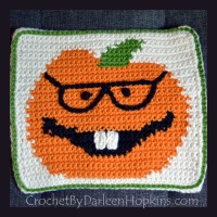 Geeking out for Halloween Hot Pad crochet pattern WeCrochet